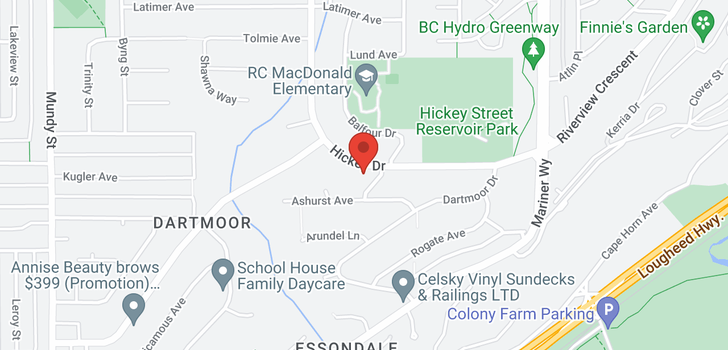 map of 345 HICKEY DRIVE